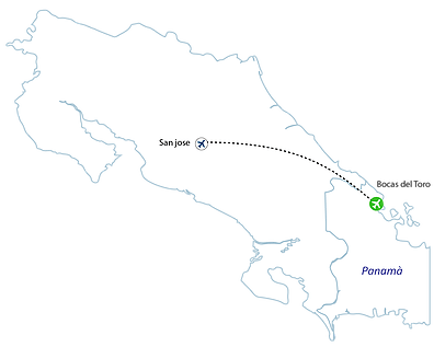 Bocas del Toro Flights Map - Bocas Flights