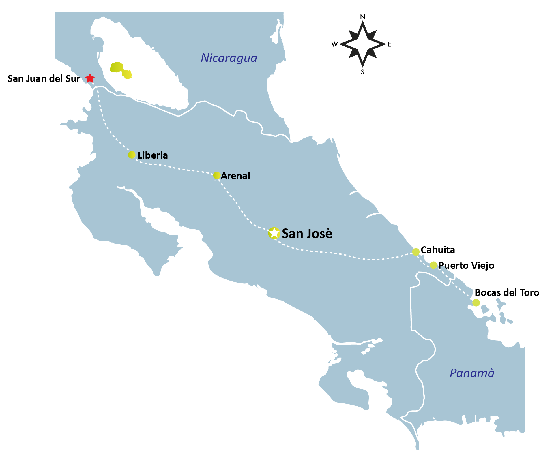 San Juan del Sur Map - SAN JUAN DEL SUR